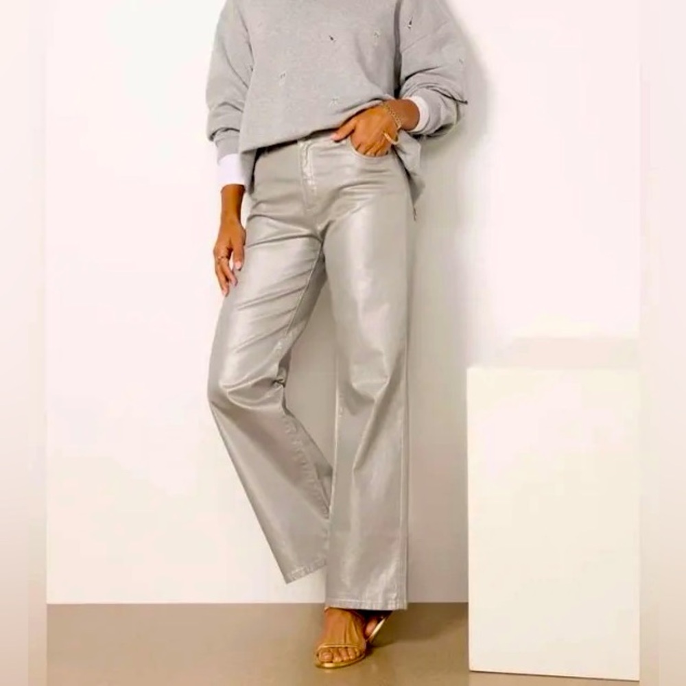 Kut from the Kloth Silver Wide Leg Pants